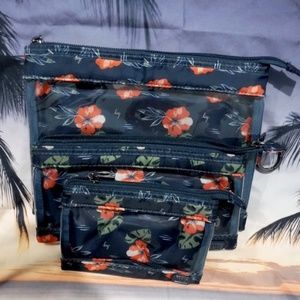 LUG ALOHA NAVY TRAVEL ENVELOPE SET OF 3 - NEW -